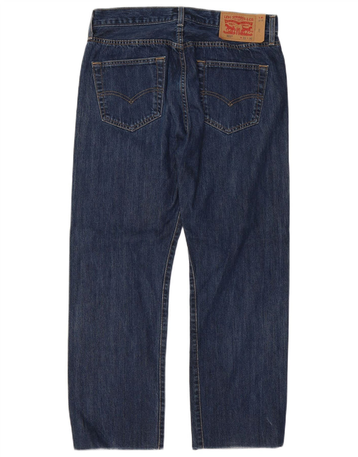 Levi's Herre 501 lige jeans W32 L27 marineblå bomuld