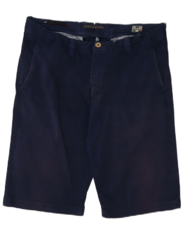 Vintage Chino Shorts til mænd W33 Medium Marineblå Bomuld