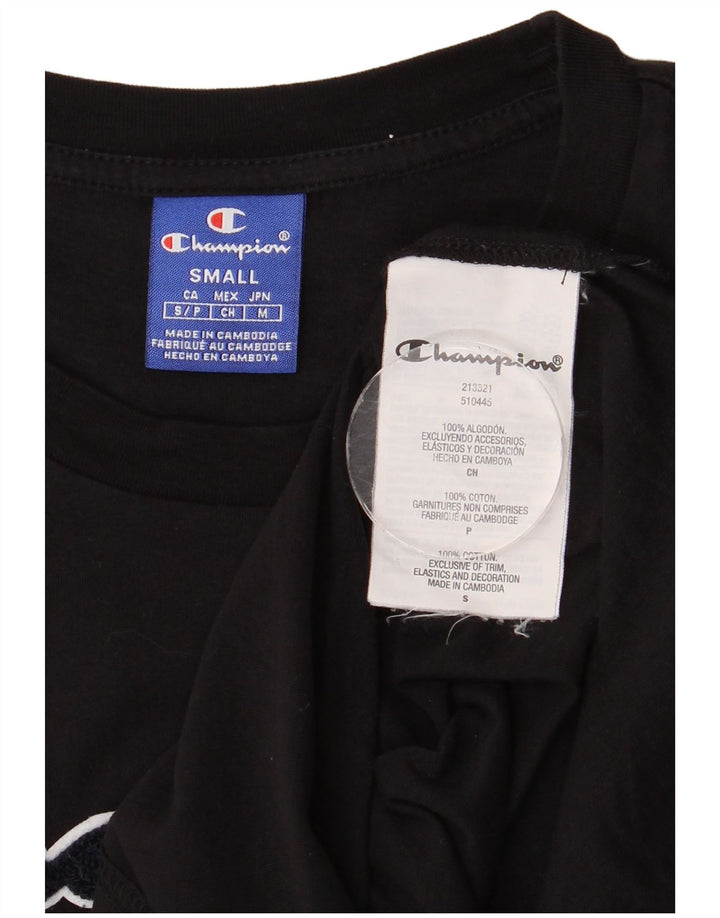 Champion Herre grafisk T-shirt top lille sort bomuld