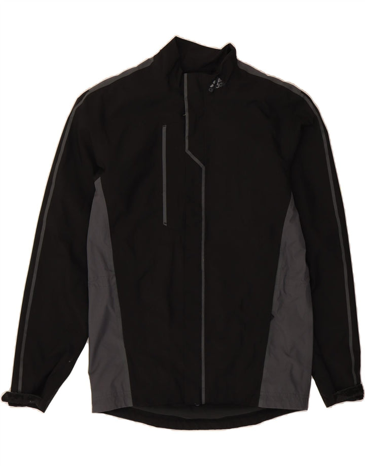 ADIDAS Mens Rain Jacket UK 36 Small Black Colourblock Polyester Vintage Adidas and Second-Hand Adidas from Messina Hembry 
