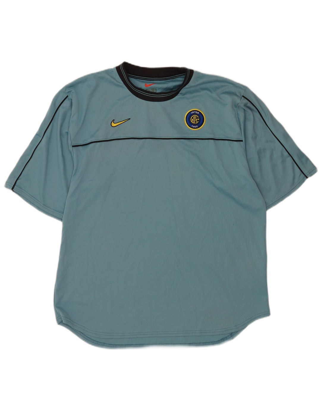Nike Herre Inter Milan T-Shirt Top UK 42/44 Stor Blå Polyester