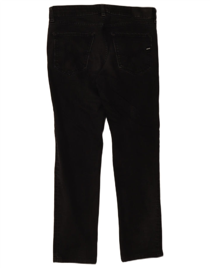 Gas Straight Jeans til mænd W34 L29 Sort bomuld