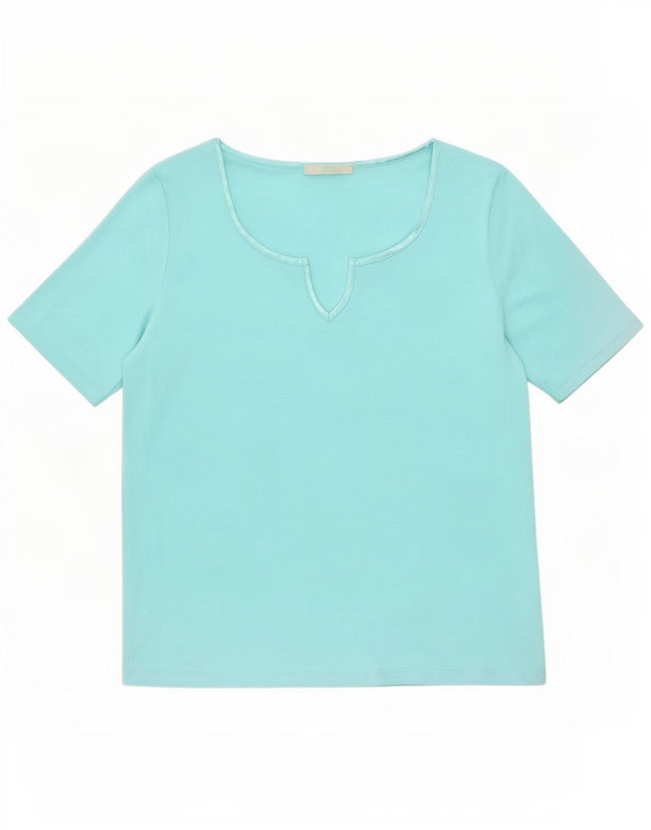 Marks & Spencer T-shirt top til kvinder UK 14 Medium turkis polyester