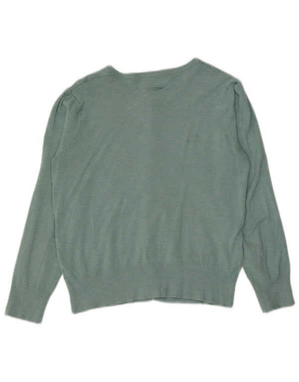 Marks & Spencer Dame Cardigan Sweater UK 12 Medium Green Viscose