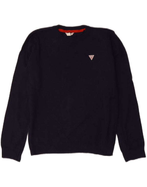GUESS drenge sweater med rund hals 11-12 år marineblå
