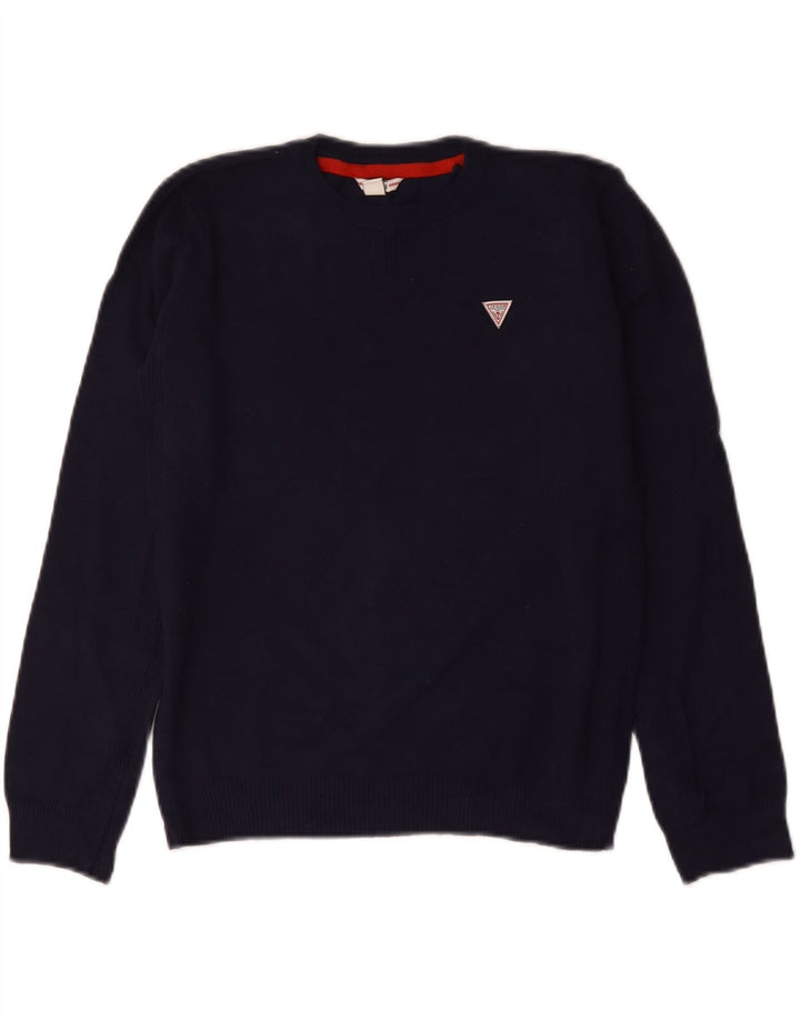 GUESS drenge sweater med rund hals 11-12 år marineblå