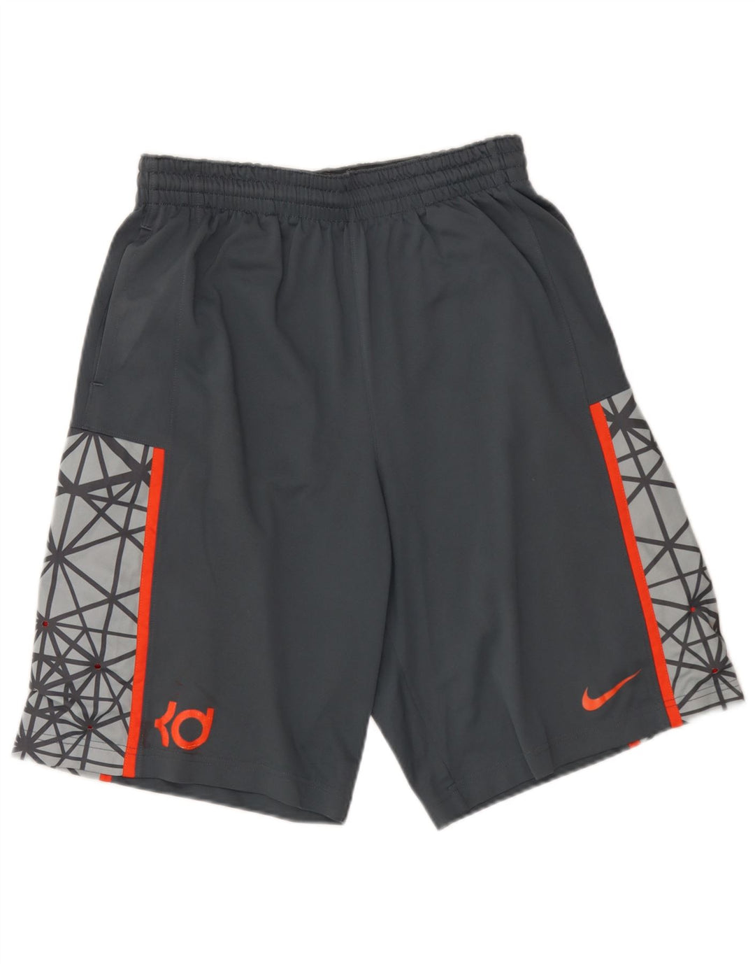Nike Herre Dri Fit grafiske sportsshorts mellemgrå geometrisk polyester