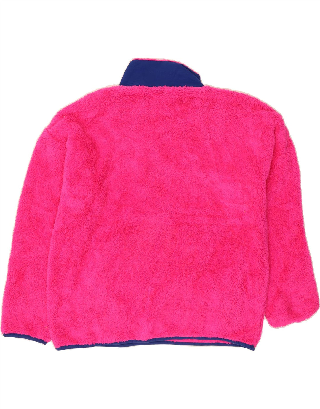J. CREW Womens Oversized Fleece Jumper UK 14 Medium Pink Colourblock Vintage J. Crew and Second-Hand J. Crew from Messina Hembry 