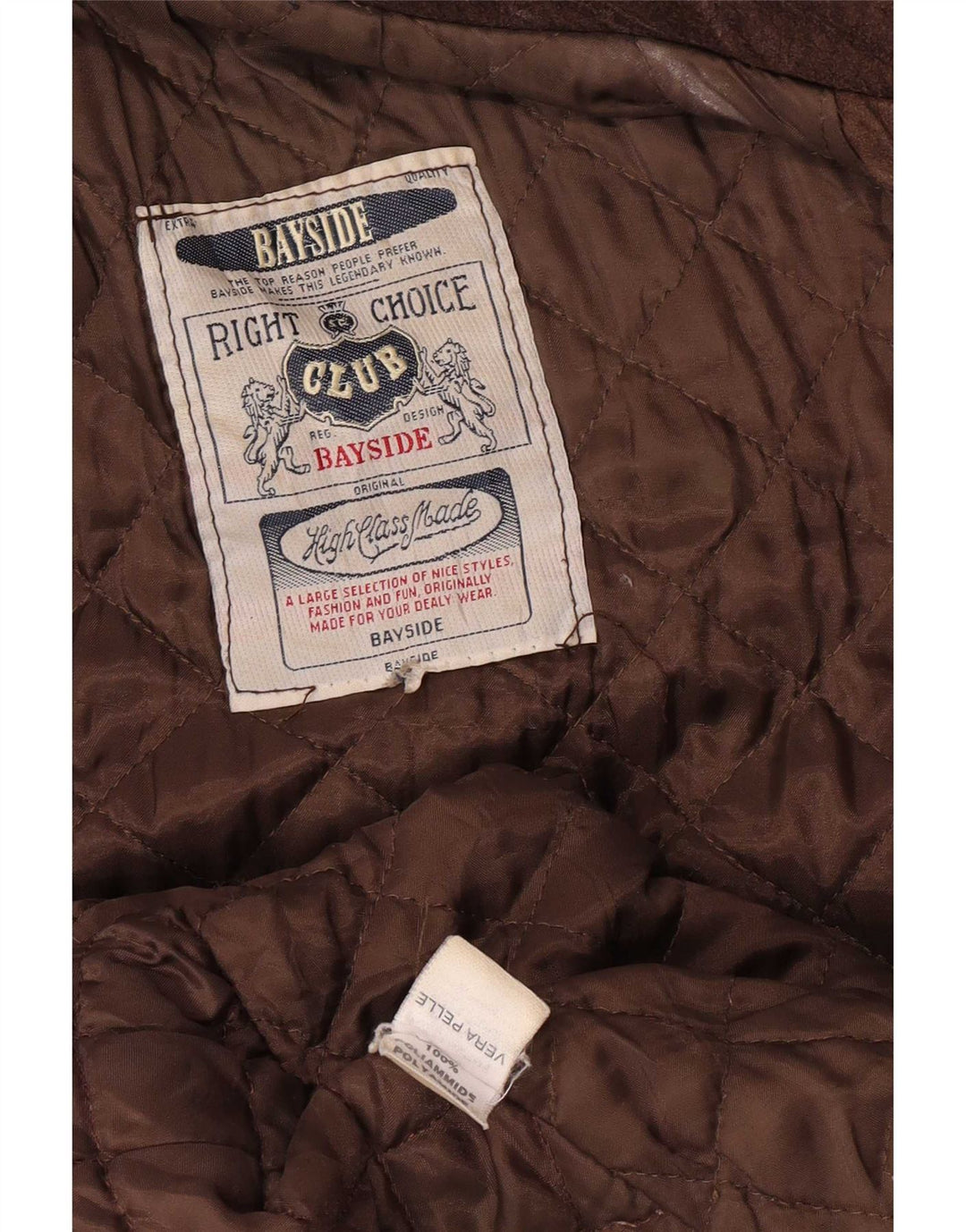 Bayside Herre Læderjakke UK 42 XL Brun