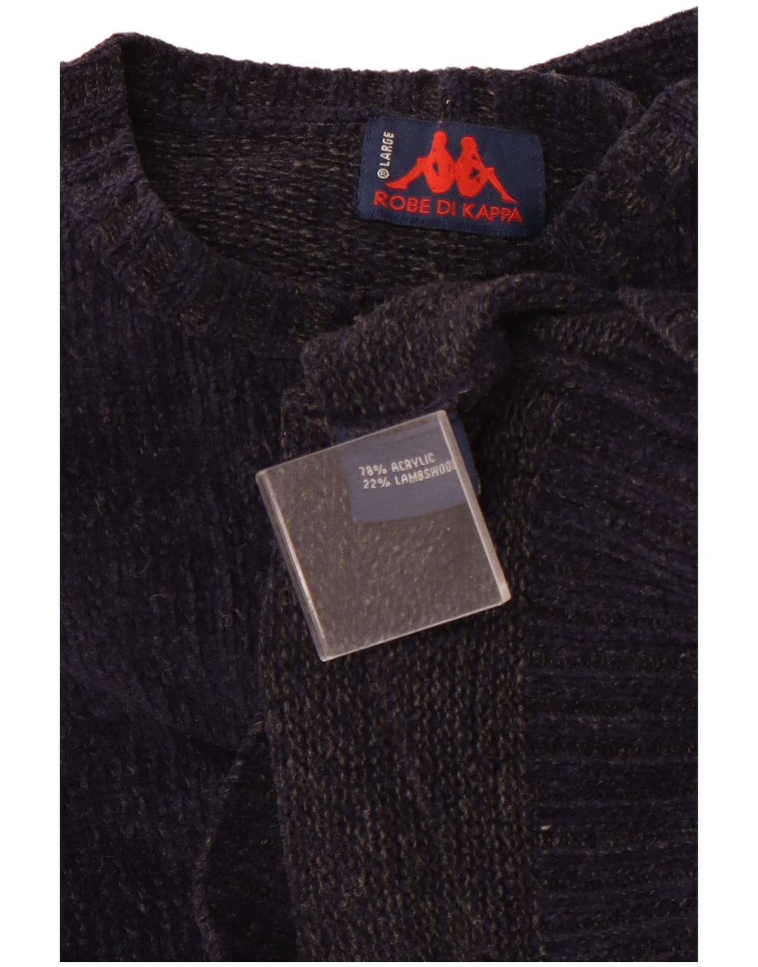 KAPPA Herre rund hals sweater stor marineblå akryl