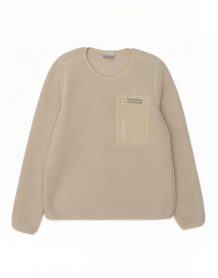Columbia Dame Fleece Jumper UK 10 Small White Polyester