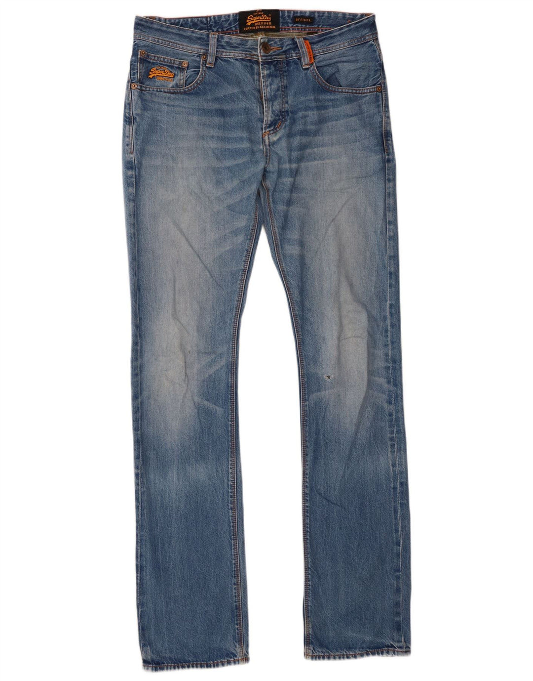 Superdry Herre Officer Slim Jeans W32 L34 Blå Bomuld