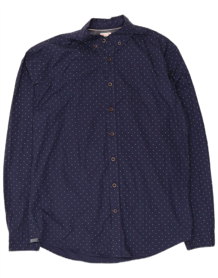 Joules Herre Classic Fit skjorte Medium Navy Blue Spotted