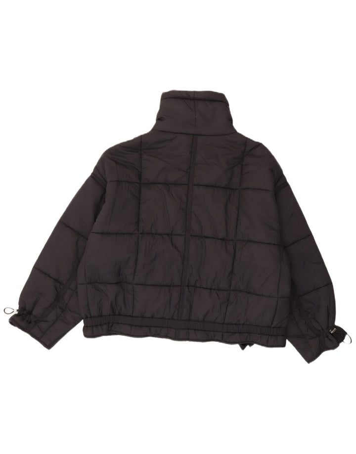 Zara Dame Oversized Polstret Jakke UK 14 Medium Sort Polyamid