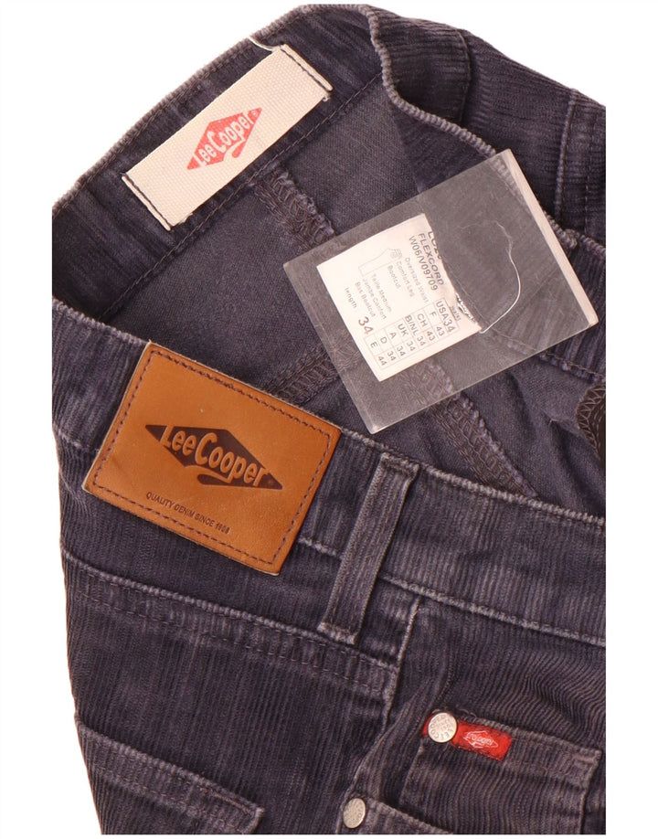Lee Herre Cooper Bootcut fløjlsbukser W34 L33 Marineblå bomuld