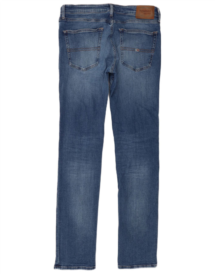 Tommy Hilfiger Herre Slim Jeans W34 L34 Blå Bomuld