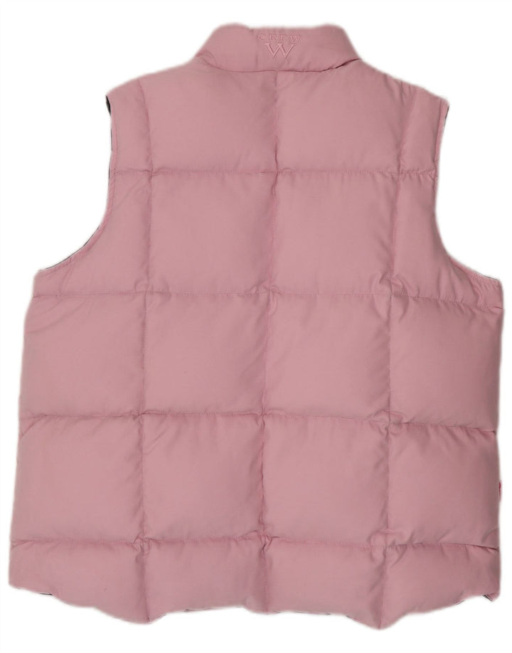 CREW CLOTHING Womens Vendbar polstret Gilet UK 16 Large Pink Polyester