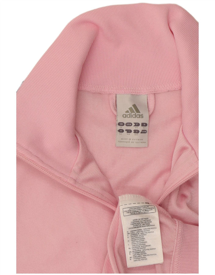 Adidas træningsdragt topjakke til kvinder UK 16 Large Pink Polyester