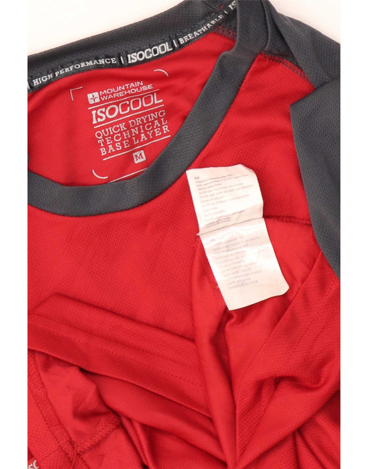 Mountain Warehouse Herre IsoCool Top Langærmet Medium Rød Colourblock
