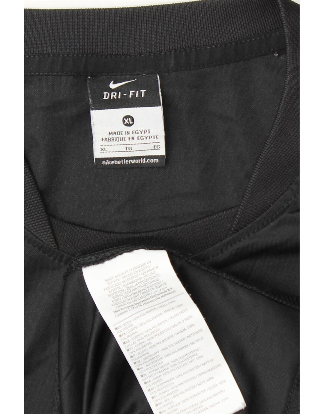 Nike Herre Dri Fit Top Langærmet XL Sort Polyester