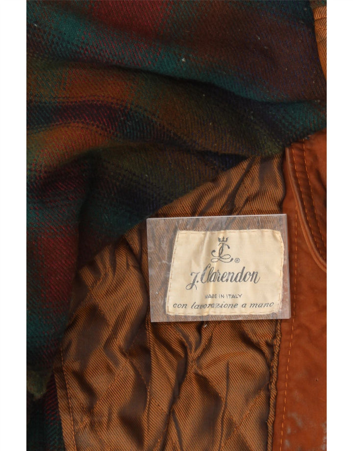 VINTAGE Mens Leather Coat IT 50 Large Brown Vintage Vintage and Second-Hand Vintage from Messina Hembry 