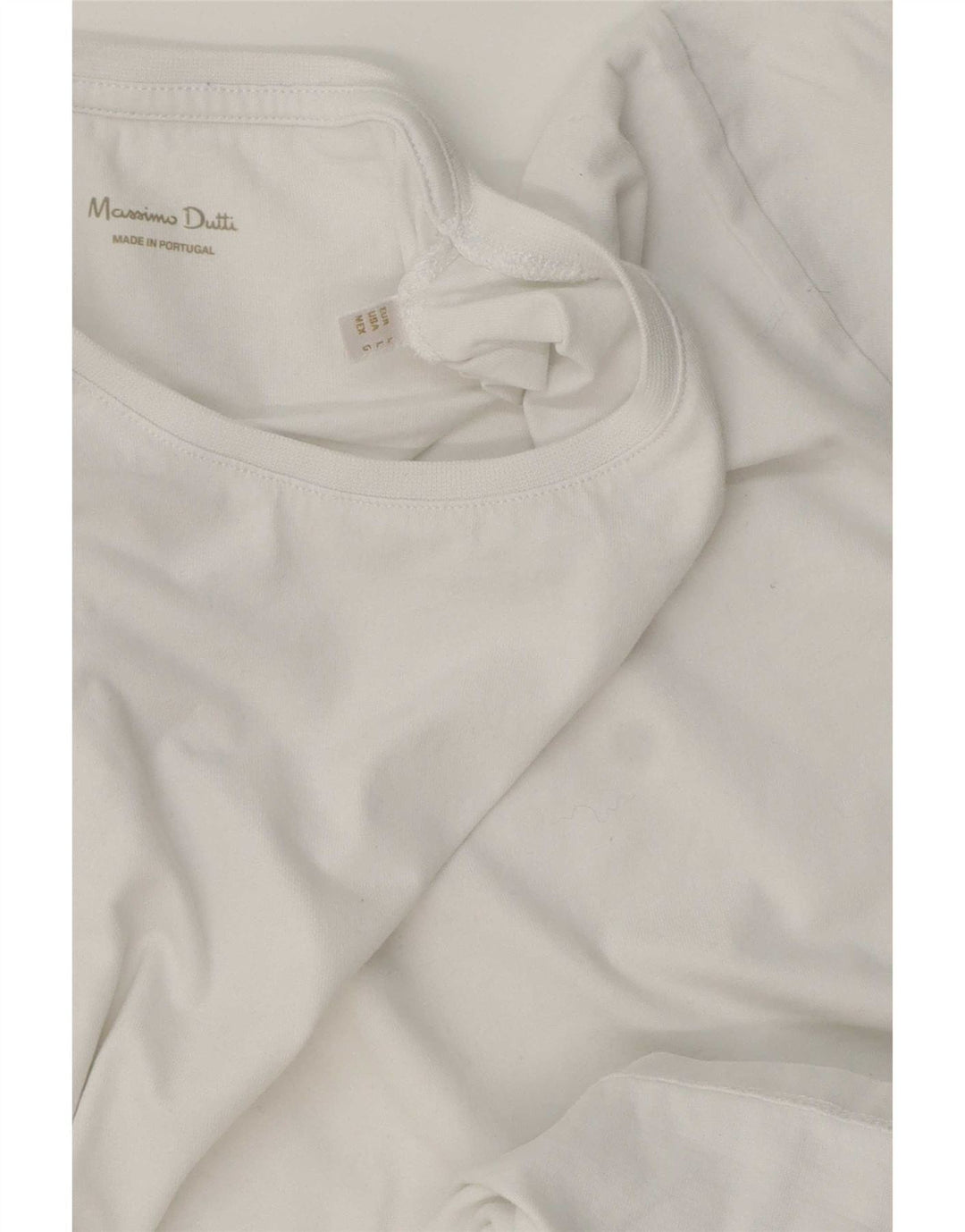 Massimo Dutti Dame T-Shirt Top Stor Hvid