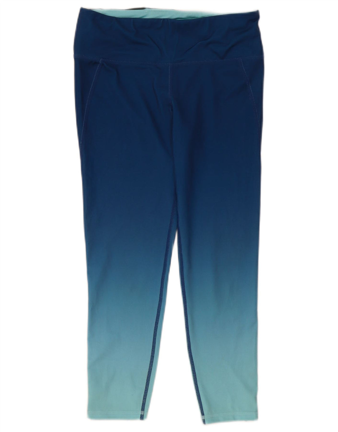 Gap Womens Crop Leggings UK 10 Small Blue Colourblock Polyester
