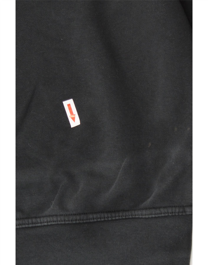 Nike Graphic Hoodie Jumper UK 14 Medium Sort Bomuld