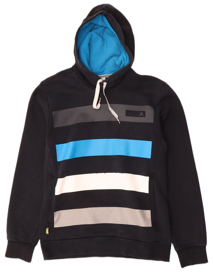 Adidas Herre hættetrøje Jumper Medium Sort Colourblock Bomuld