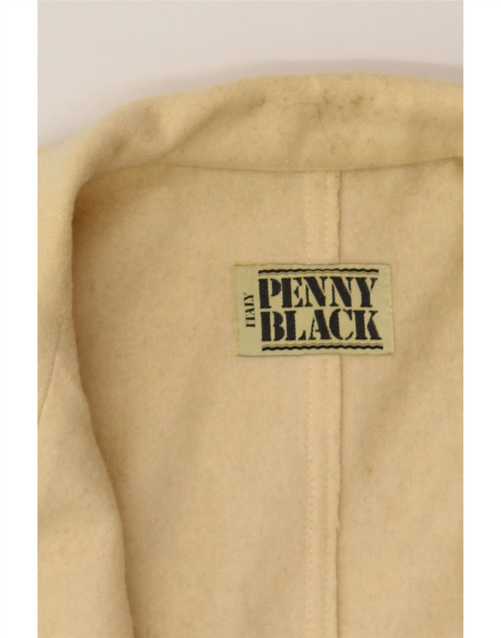PENNY BLACK Womens Oversized Double Breasted Coat UK 12 Medium Beige Wool Vintage Penny Black and Second-Hand Penny Black from Messina Hembry 