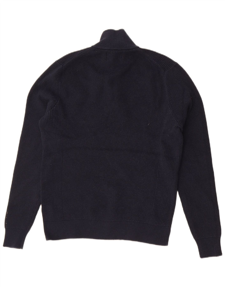 Marks & Spencer Dame sweater med lynlås-hals UK 14 Medium Navy Blue