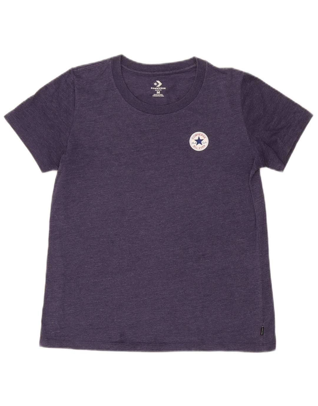 Converse T-shirt top til kvinder i klassisk pasform UK 12 Medium Navy Blue Flecked