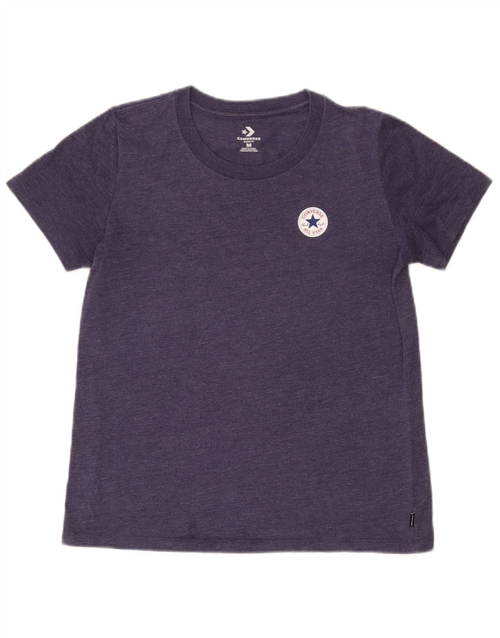 Converse T-shirt top til kvinder i klassisk pasform UK 12 Medium Navy Blue Flecked