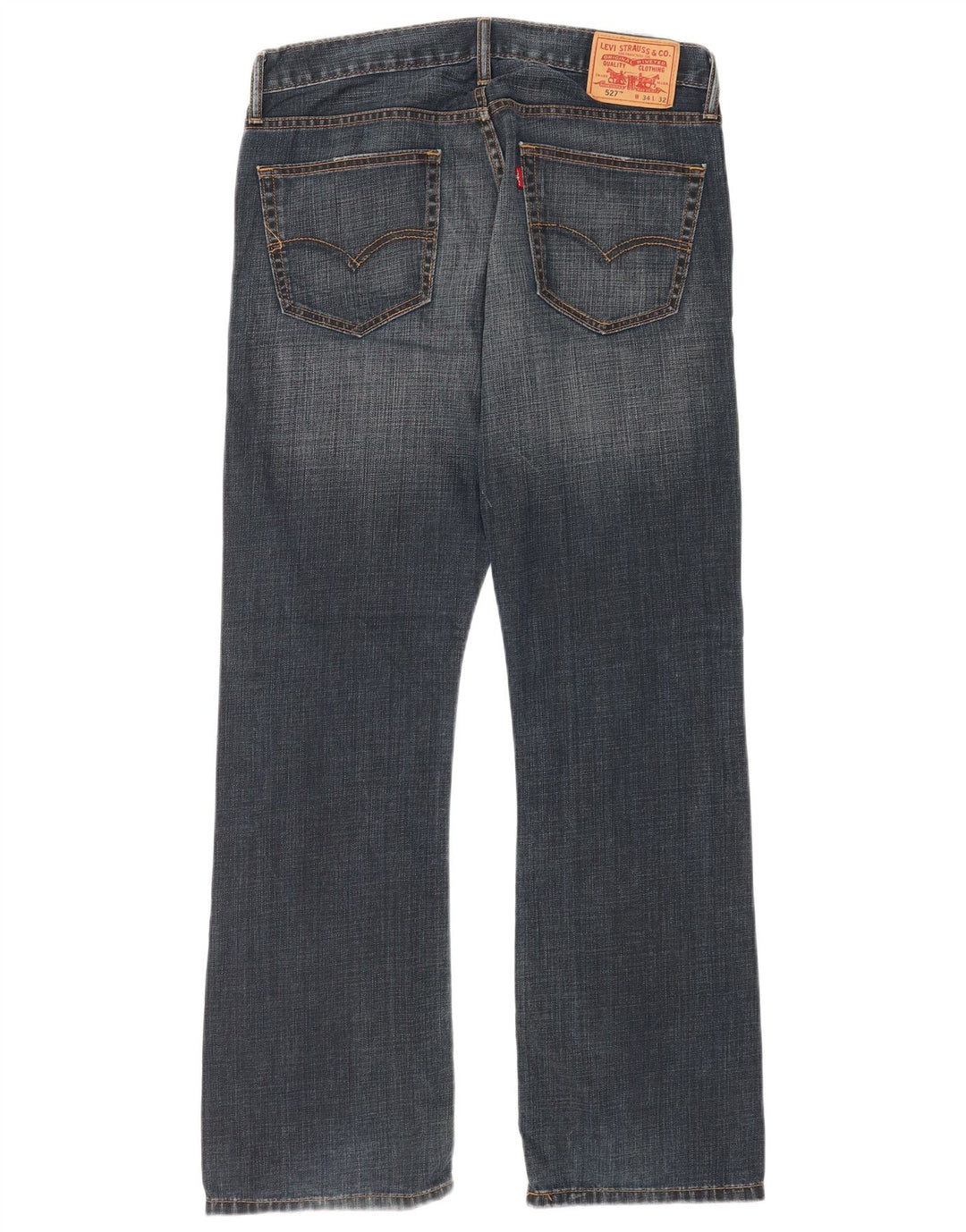 Levi's Herre 527 Bootcut Jeans W34 L32 Marineblå Bomuld
