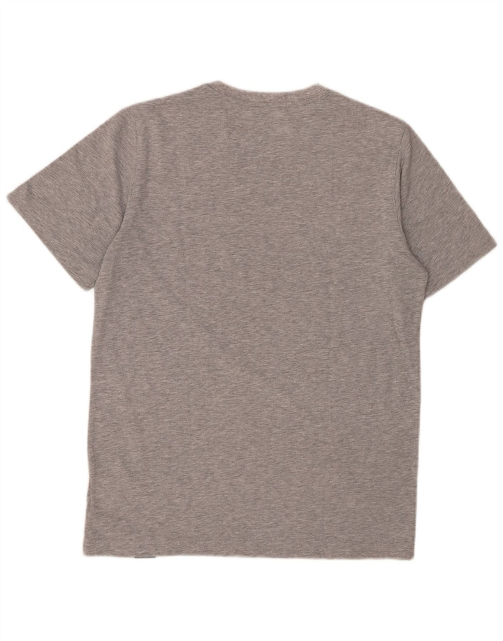 NEW BALANCE Herre grafisk T-shirt top mellemgrå flækket bomuld