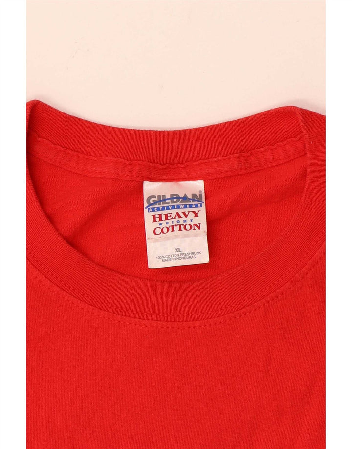 Vintage herre grafisk T-shirt top XL rød bomuld