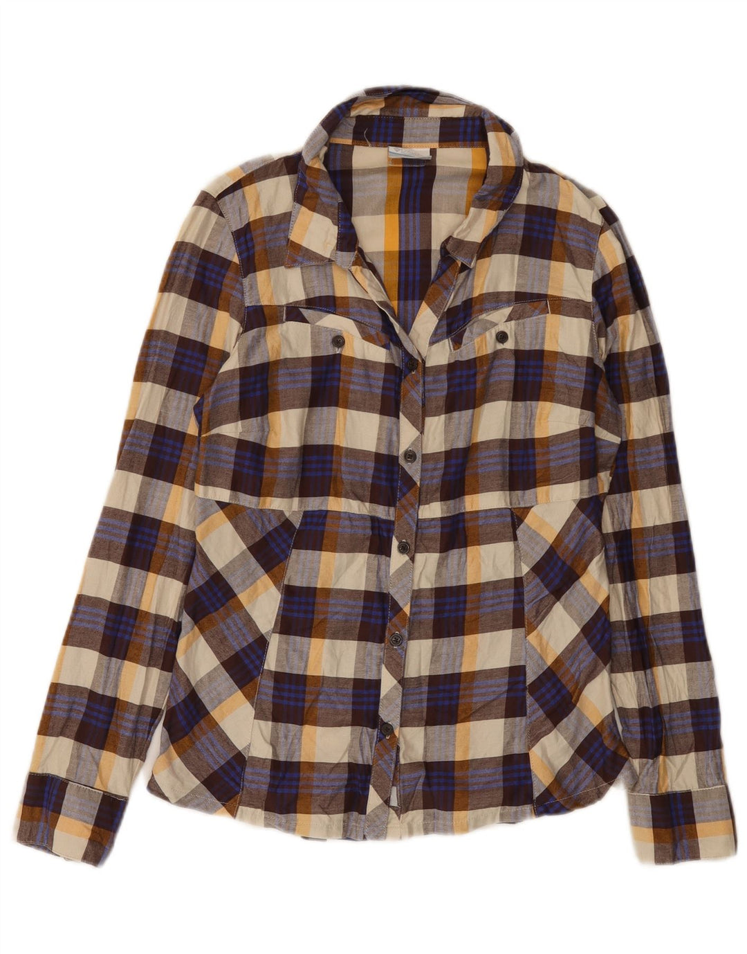 Columbia Dame Flannel Shirt UK 10 Small Flerfarvet Ternet Bomuld