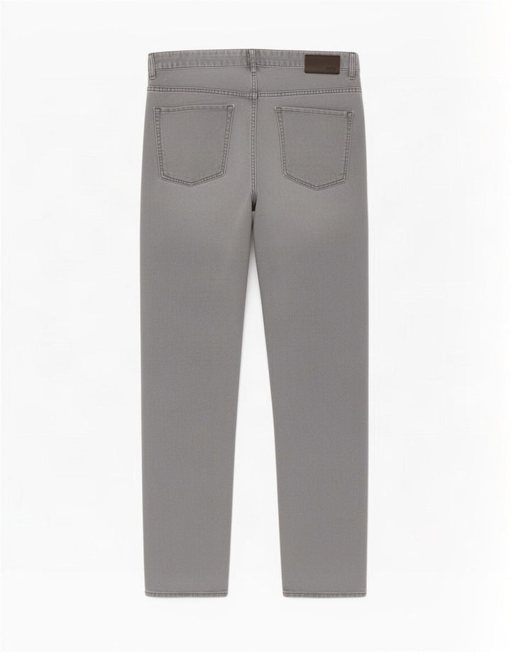 Hugo Boss Straight Jeans til mænd W36 L34 Grå bomuld