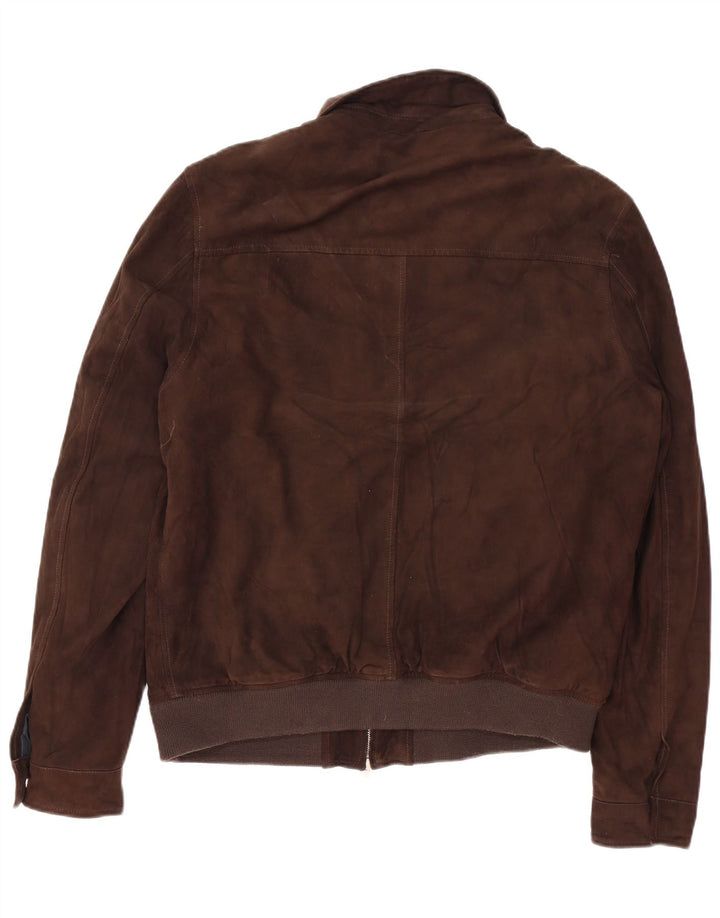 Brian Dales Herre Bomber Ruskindsjakke IT 54 2XL Brunt Læder