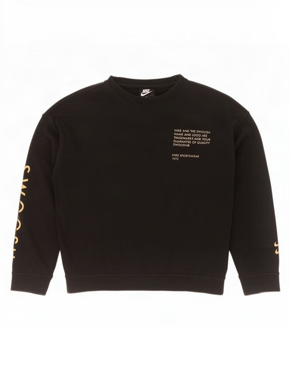 Nike Boys Swoosh Grafisk Top Langærmet 12-13 År Stor Sort