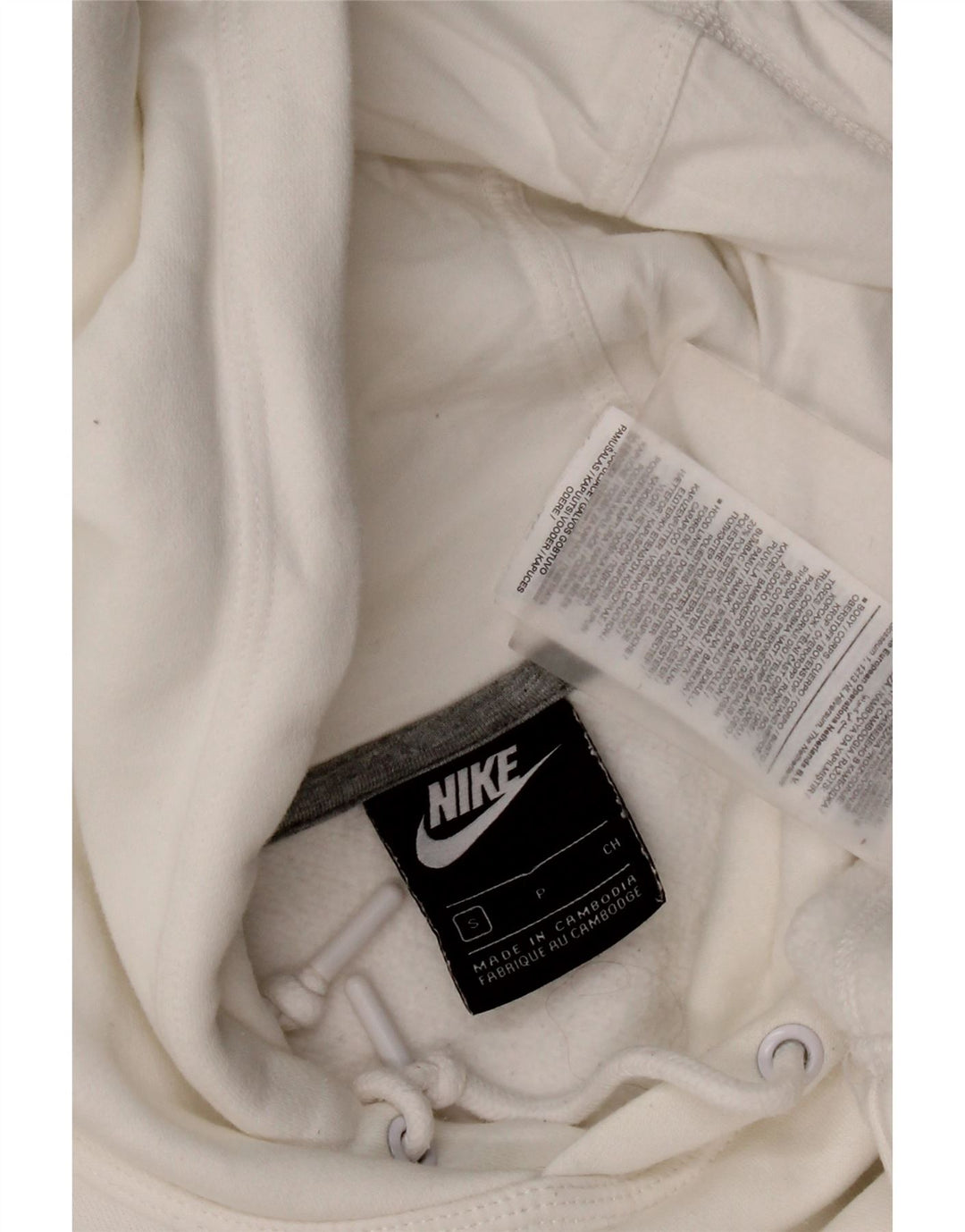 Nike hættetrøje til mænd, lille hvid bomuld