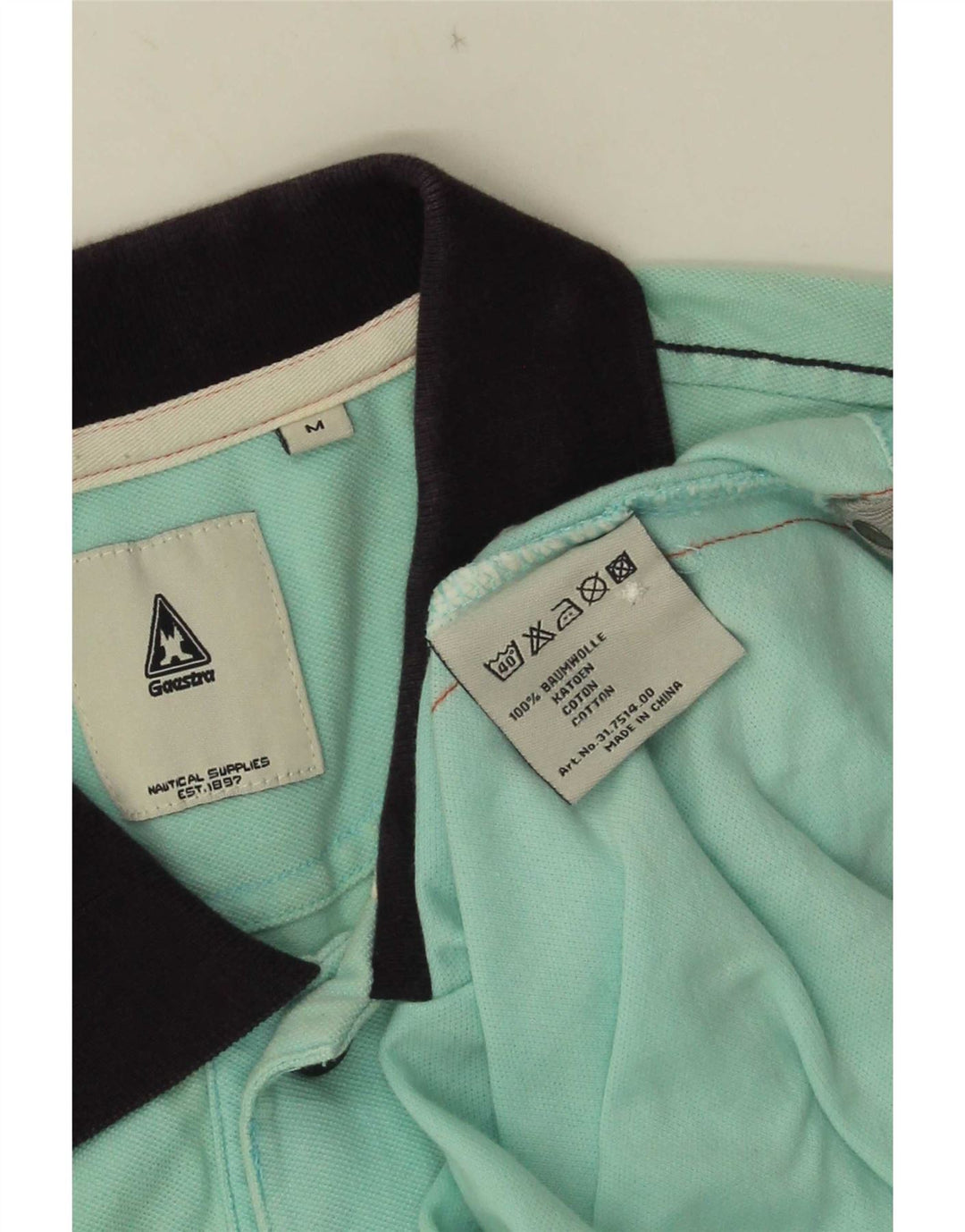 Gaastra Herre grafisk poloshirt Medium Blue Colourblock Bomuld