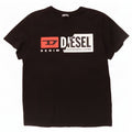 Diesel Herre Grafisk T-Shirt Top XL Sort Bomuld