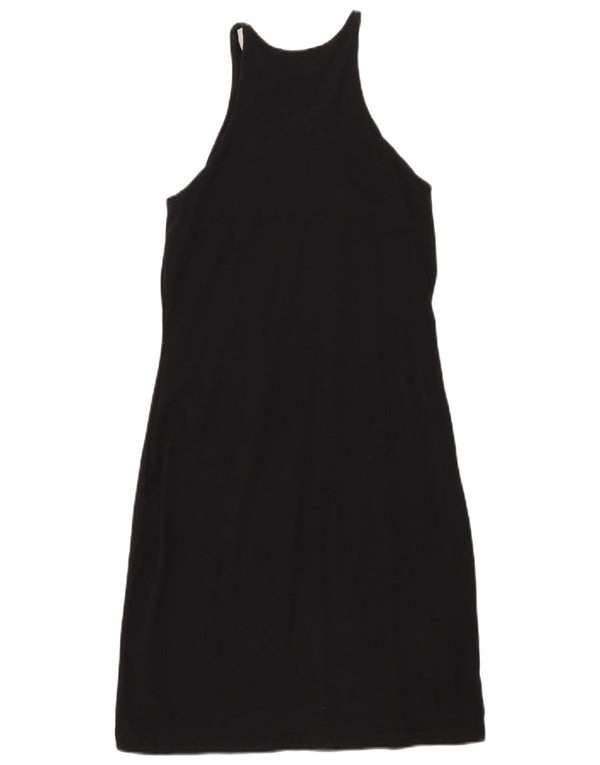 Zara Womens Sleeveless Bodycon Dress UK 8 Small Black Bomuld