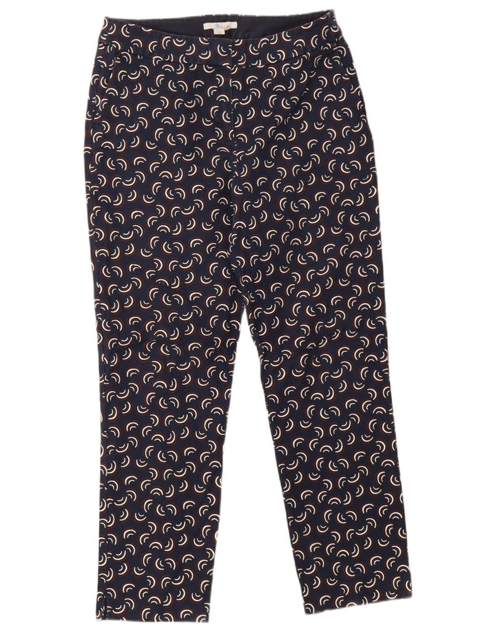 Boden Dame Abstrakt mønster Chino Bukser UK 12 Medium W30 L27 Navy Blue
