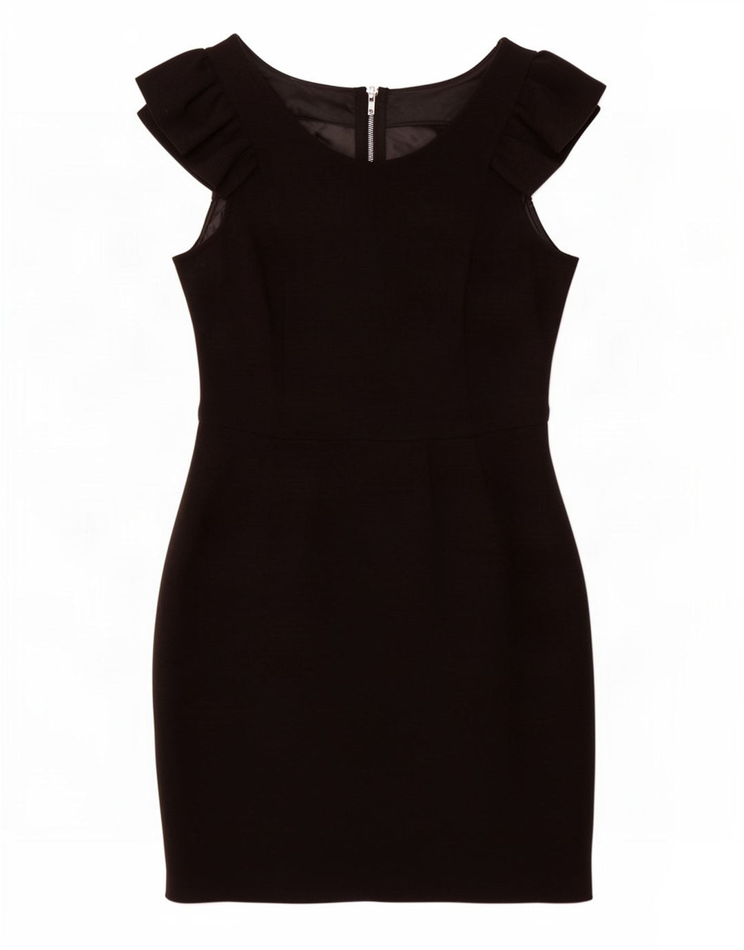 Warehouse Dame Sleeveless Sheath Dress UK 12 Medium Black Polyester