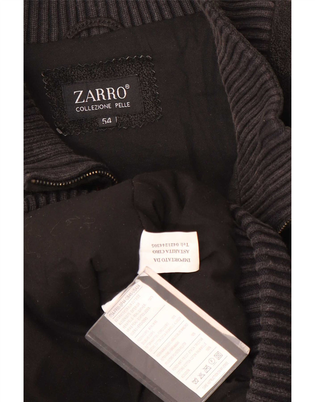 Zarro Herre Læderjakke IT 54 2XL Sort