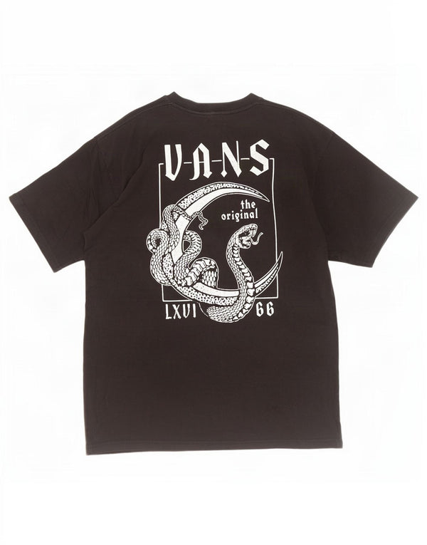 Vans Herre Classic Fit Grafisk T-Shirt Top Medium Sort Bomuld