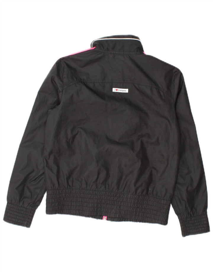 Adidas piger grafisk træningsdragt topjakke 9-10 år sort polyester