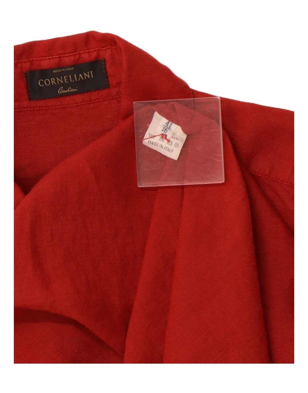 CORNELIANI Herreskjorte str. 41 16 Stort rødt hør